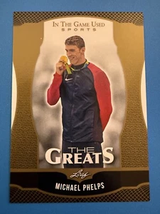 2024 Leaf In the Game Used The Greats #TG-23 Michael Phelps Gold - Picture 1 of 2