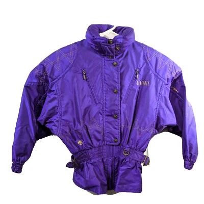 Womens Purple Retro Descente Ski Snow Jacket Size 6 (about Large) Coat - Image 1 of 4