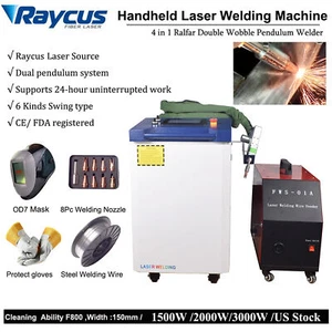 Raycus 1500W/2000W/3000W 4 IN 1 Fiber Laser Welding Machine Double Pendulum US - Bild 1 von 17
