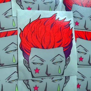 HISOKA REFLECTIVE ANIME PEEKER STICKER HUNTER X HUNTER CAR DECAL - Bild 1 von 2