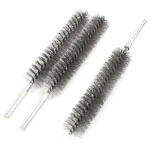 Industrial 25mm Dia Stainless Steel Round Wire Pipe Tube Cleaning Brush 3 Pcs