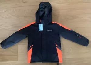 NEW Mountain Warehouse Kids Ski Jacket Coat Raptor Grey Black Orange Age 5-6 - Picture 1 of 2