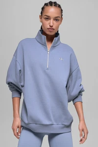 ALO Accolade 1/4 Zip Pullover Winter Frost YOGA - Picture 1 of 5