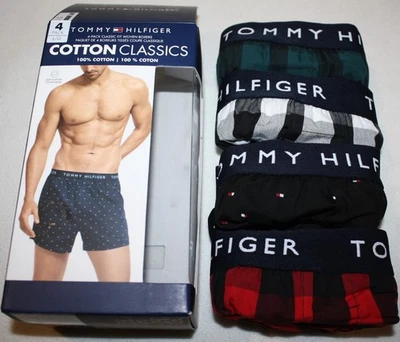 4 Tommy Hilfiger Woven Boxers Cotton  Men's M L  XL Underwear Classic Fit $49.50 - Image 1 of 4
