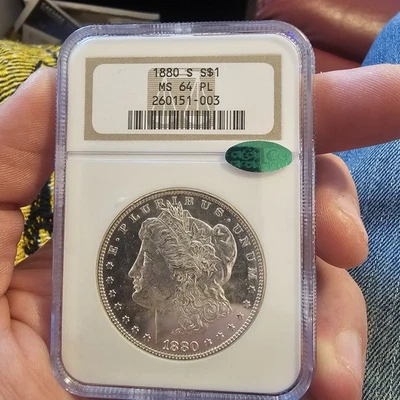 1880 S $1.00 NGC MS 64 PL CAC - Image 1 of 2