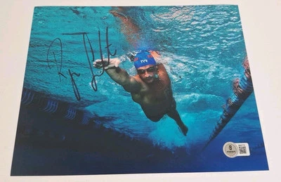 Foto autografada 8X10 de Ryan Lochte Beckett Bas certificado de autenticidade BR87770 - Imagem 1 de 2