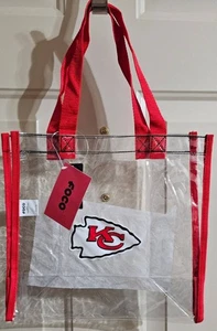 Nuova borsa trasparente, licenza ufficiale NFL Kansas City Chiefs Arrowhead KC logo - Foto 1 di 17