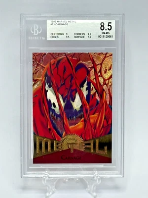 1995 Fleer Metal Marvel Carnage Card #71 BGS 8.5 NM-MT+ - Image 1 of 3