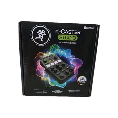 Mezclador de transmisión en vivo de escritorio Mackie M-Caster Studio Bluetooth negro iluminación RGB Foto 1 de 4