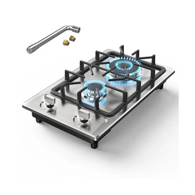 Nafewin 2 Burner Propane Gas Cooktop – 12 Inch Portable Stove - Image 1 of 4