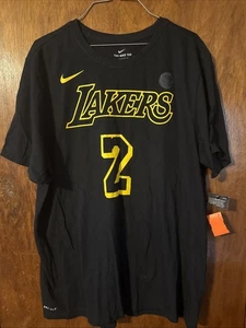 NWT Nike NBA Los Angels Lakers Lonzo Ball T-Shirt Sz XL Black C129 - Picture 1 of 6