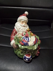 Department 56 Iridescent Santa Clause Candle Holder Original Candle Never Used - Picture 1 of 9