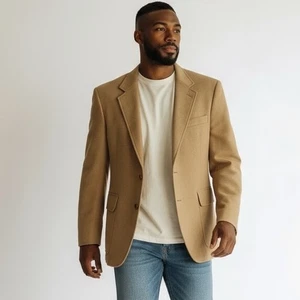 Blazer PBM by Lerner Cabello Camel 38R Para Hombre Bronceado Un solo Pecho Abrigo Deportivo - Imagen 1 de 14