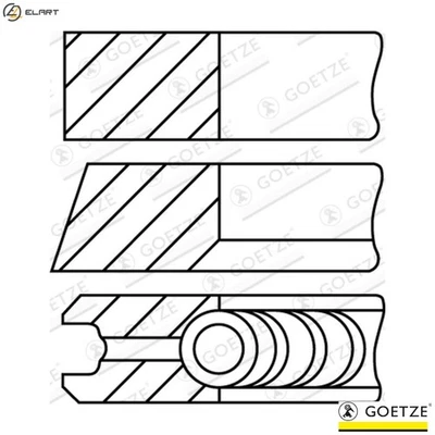 4x PISTON RING KIT 08-110500-10 STD FOR AR01646/01911/01913/01928/67301 2.5L - Image 1 of 4