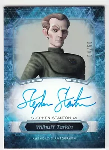 2016 Star Wars Masterwork Foil Auto Stephen Stanton come Wilhuff Tarkin 04/50 - Foto 1 di 1