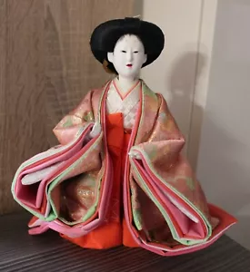 Traditionelle japanische Hina Puppe The Court Lady Festival Handarbeit bemalt Figur - Bild 1 von 4