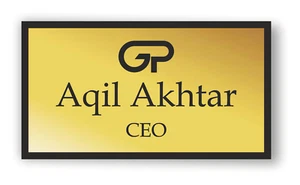 100mm x 250mm Executive Personalised Desk Name Plate, Custom Engraved Sign - Picture 1 of 3