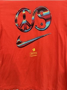 Nike Peace Tao T-Shirt/ Men’s (Large) Red 100% Cotton - Picture 1 of 6