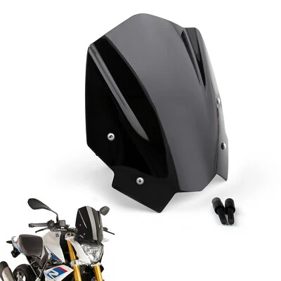 New Motobike ABS Plastic Windshield Windscreen Fits BMW G310R 2017-2022 Black Foto 1 de 4