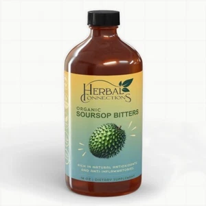 Organic Soursop Living Bitters - Vegan/Gluten-Free/Natural - 16 Fl Oz - Picture 1 of 6