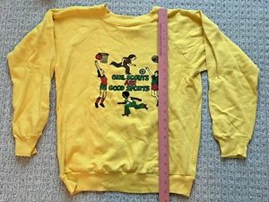 Felpa scout ragazza media vintage anni 70 buona grafica sportiva - Foto 1 di 1