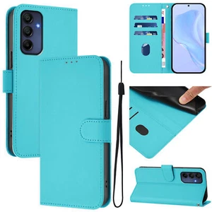 Solid Color Leather Flip Card Wallet Case Stand Cove For Samsung A16/A26/A36/A56 - Picture 1 of 28