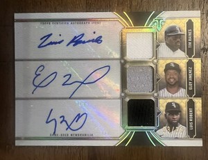 2022 Topps Triple Threads TIM RAINES LUIS ROBERT ELOY JIMENEZ Auto Jersey Patch