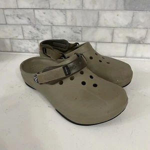 Crocs ACE Boating Boat Shoe Khaki Tan Size Men’s 9 Women’s 11 RARE - Picture 1 of 10