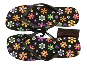 Sandalias chanclas individuales de espuma floral negras NOBO NO BORDER talla 11 - Imagen 1 de 6