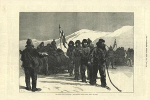 The North Pole Expedition: The western sledge party. Arctic. Explorers 1876 - Picture 1 of 2