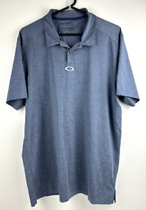 Oakley Gravity Golf Polo Shirt Blue Mens XL Moisture Wick