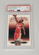 2003-04 Upper Deck MVP Lebron James RC Card #201 Rookie PSA 9 Mint