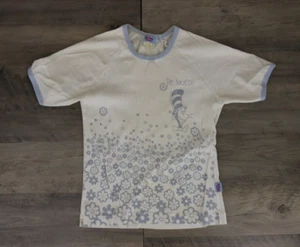 VINTAGE Dr Seuss Brand Youth Girls Size 12-14 Large Crew Neck Top Shirt Cat Hat - Picture 1 of 6