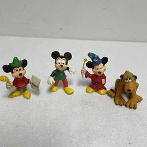 4 VTG Miniatures Walt Disney Mickey Mouse Figurines Sorcerers Apprentice Pluto - Picture 1 of 11