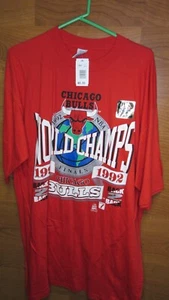 Camiseta Vintage Chicago Bulls 1992 Campeones de la NBA Jordan Pippen Logo 7 XXL Nueva - Imagen 1 de 9