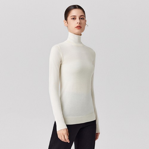 OFF WHITE Maglione donna girocollo lana Toteme bianco
