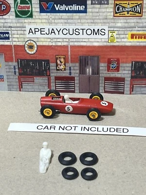 Lesney Matchbox Lotus BRM No. 52, 1 set of tires and 1 driver, CAR NOT INCLUDED - Image 1 of 4