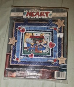 Aus dem Herzen Applikation Wandbehang Freunde Noah Banner Arche Noah VERSIEGELT NEU - Bild 1 von 2