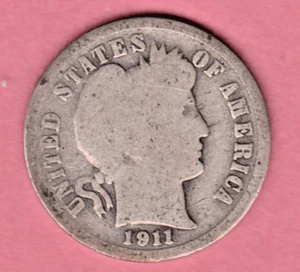1911 Barber Dime in GOOD  condition ~ PLEASE SEE THE SCAN    stk b2 - Picture 1 of 5