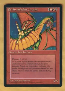 FBB  - Shivan Dragon   (Revised Edition,  Rare,  German, 1994)  MTG - Picture 1 of 2