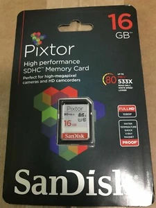 SanDisk - Pixtor 16GB SDHC UHS-I Memory Card - Picture 1 of 12