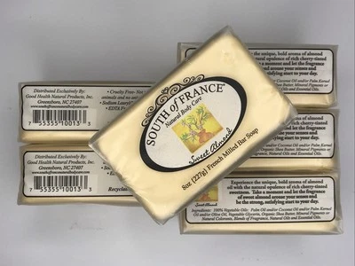 South of France French Milled Soap Bar Sweet Almond 6 oz Bar LOT OF 6 - Image 1 of 2