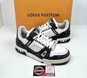 Size 7.5LV/8.5US - Louis Vuitton Trainer Monogram Denim Black🐼 Retail $1.2K! - Bild 1 von 7