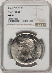 1921 Peace Dollar NGC MS64 (777985020) - Picture 1 of 2