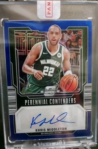 2023 Playoff ContendersOptic Khris Middleton Milwaukee Bucks SP Blue Auto #01/75 - Foto 1 di 5