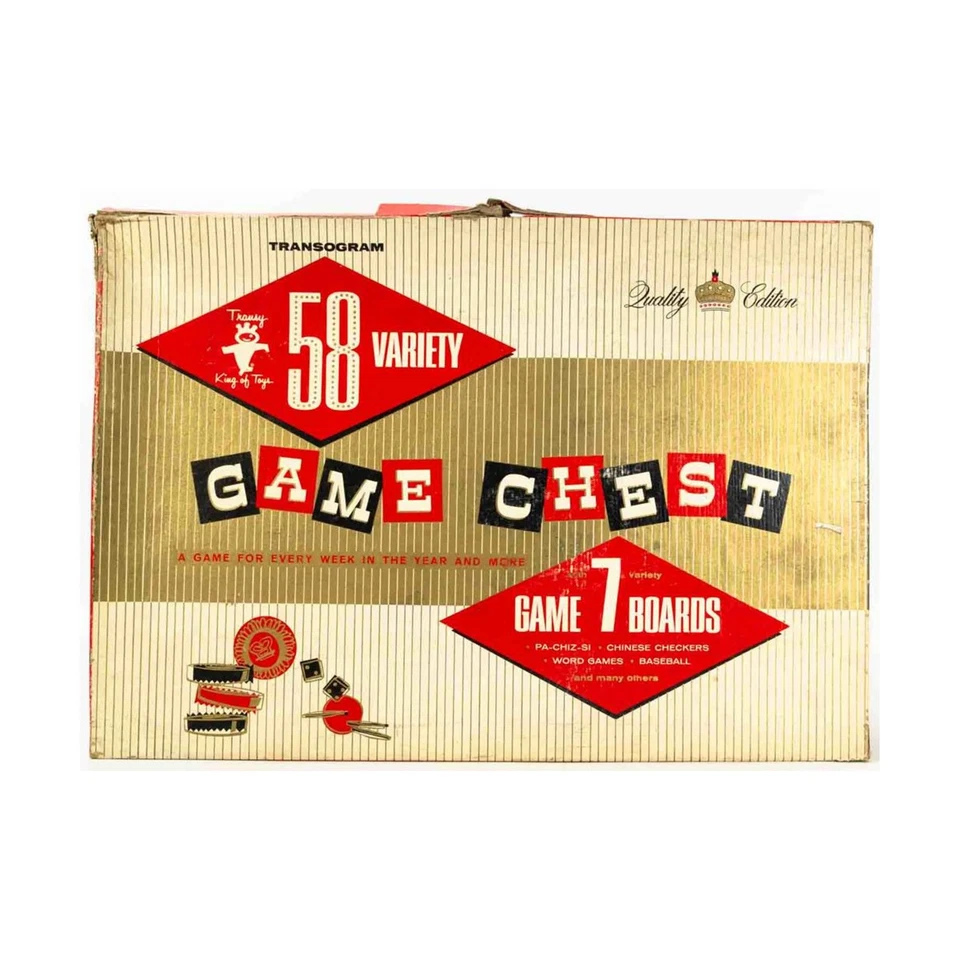 Boardgame 58 Variety Game Chest (Quality Ed) Box Fair/VG+ - Image 1 of 1
