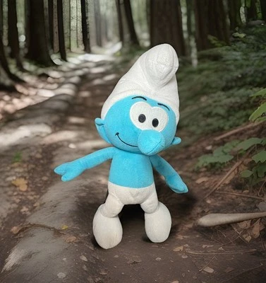 The Smurfs Peyo Smiling Smurf Plush 12” Stuffed Animal Blue cartoon toy 2012? - Image 1 of 4