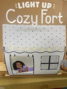 Chuckle & Roar Cozy Fort Play Tents Kids Indoor Playhouse With Lights - Picture 1 of 7