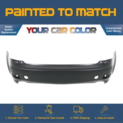 New for 2006-2008 Lexus IS250 IS350 Rear Bumper Cover w/o Sensors Painted - Imagem 1 de 4