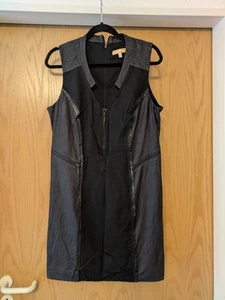 BIBA!! Super süßes schwarzes Kleid, Gr. 40 mit lederähnlichen Akzenten - Bild 1 von 7